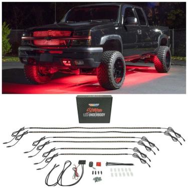 Imagem de Kit de Iluminação LED para Caminhonetes 6PC Resistente a Água, LEDGLOW 8542101607, Vermelho