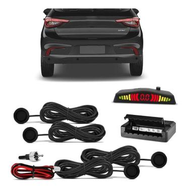 Imagem de Sensor de Estacionamento Ré 4 Pontos 20mm Preto Emborrachado