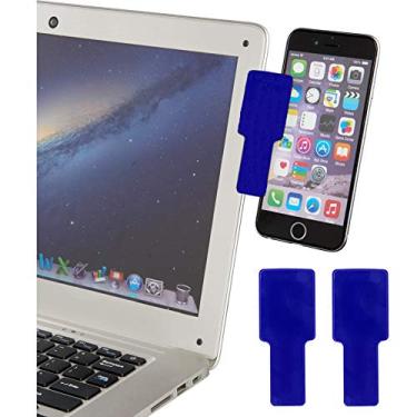 Imagem de Suporte de tela xcivi para tablet ou laptop/conecte o clipe de laptop/montagem lateral do laptop/montagem dupla para laptop e monitor, Blue - 2pack
