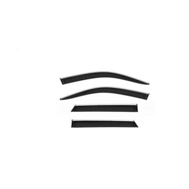 Imagem de GRJQRKHZ Defletor de janela lateral de carro para A&UDI Q2 2016-2021 Weathershied viseira de porta vento sol proteção chuva janela lateral defletores de vento