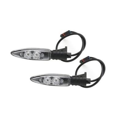 Imagem de GRJQRKHZ Luz de seta de motocicleta para B&MW F650gs Twin 2008-2012 Luz de seta traseira para motocicleta Lâmpada indicadora de pisca-pisca de motocicleta Luzes traseiras de freio traseiro acessórios