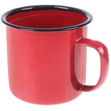 Imagem de Caneca Esmaltada Retro 350ml Vermelha Café Chá Vintage