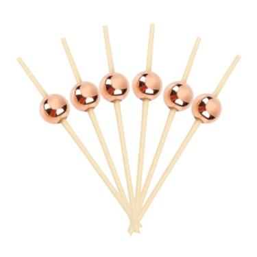 Imagem de Palito em Bambu para Petiscos 12cm/20 unidades - SilverFestas (Bola Rose Gold)