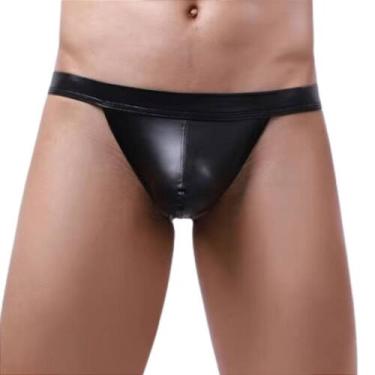 Imagem de Cueca Jockstrap Suporte Atlético com Faixa Aberta Preta em Tecido Cirr