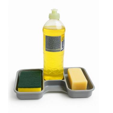 Imagem de Porta Sabão Detergente e Bucha de Louça 23x13cm