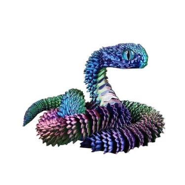 Imagem de Conjunto de brinquedos de animais impressos em 3D Snake Articulated Fl