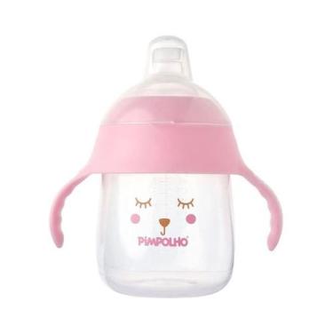 Imagem de Copo De Treinamento 150ml Pimpolho 6 Bebê Criança Carinhas, Rosa, 240m