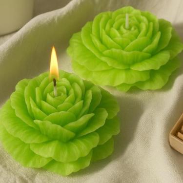 Imagem de Velas Rosa Kit 5 Flor decoração festa lembrancinha casamento eventos 1