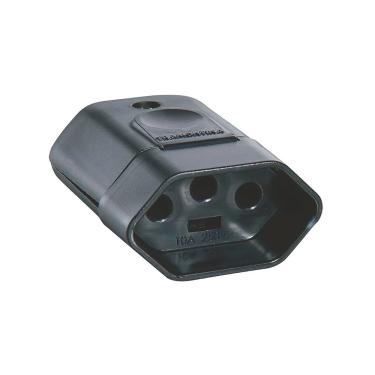 Imagem de Plugue Femea 2P+T 10A/250V Preto