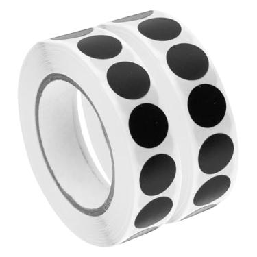 Imagem de Etiquetas adesivas QC de inventário 13 mm/0,5" preto para estoque de armazém de inventário, 2 rolos de 2000 peças