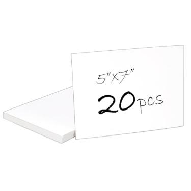 Imagem de 20 folhas de 12,7 x 17,8 cm, cartolina branca engrossada, papéis grossos para impressora para cartões comemorativos, cartões postais, cartões DIY