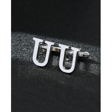 Imagem de Abotoaduras masculinas abotoaduras para homens camisa social punhos para negócios e casamento, 1pc, Aço inoxidável, Sem Pedra Preciosa