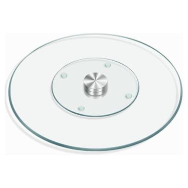 Imagem de Prato Giratório de Vidro 30cm para Confeitar Bolos e Tortas - Base Redonda