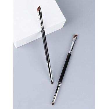 Imagem de Pincel de delineador de cabeça dupla, pincel de sombra para maquiagem de olhos preciso, ferramenta cosmética para mulheres