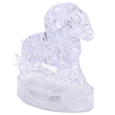 Imagem de Phefop Brinquedo Quebra-cabeça de Cristal 3D, Luz LED de Constelação de Áries de Plástico GPPS, Diversão Educacional para Crianças e Decoração de Casa (Áries)