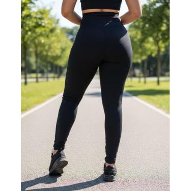 Imagem de Calça Legging Canelada Fit Feminino Respiravel - Sussuro Confecções, P