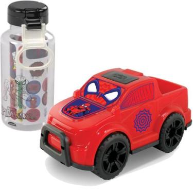 Imagem de Kit Garrafa Homem Aranha Carrinho Brinquedo Infantil - Plasutil
