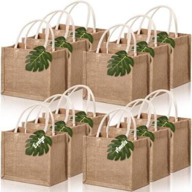 Imagem de Sacolas de juta Paterr Burlap 12 peças 23x21x15 cm marrons
