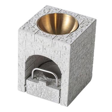 Imagem de Bothyi Queimador de Óleos Essenciais, Difusor de Fragrâncias, Aquecedor de Mesa Decorativo, Suporte para Velas Tealight para Quarto, e Sala de Estar, Tigela Cinza Dourada
