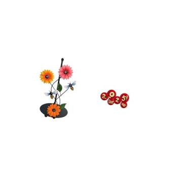 Imagem de Fenteer Suporte para Papel Toalha Antiderrapante Vertical com Decoração de Leques de Papel para O Ano Chinês, Enfeite de Abençoamento E Cenário para O Fe