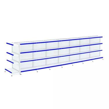 Imagem de Gondola Centro 137 Fit Ate 7 Metros 1 Ponta Branco 60b Pe Azul - AMAPÁ