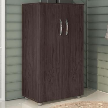 Imagem de Armario Multiuso 2 Portas 111x60 Cm Rosana Castanho Reajl Moveis Castanho