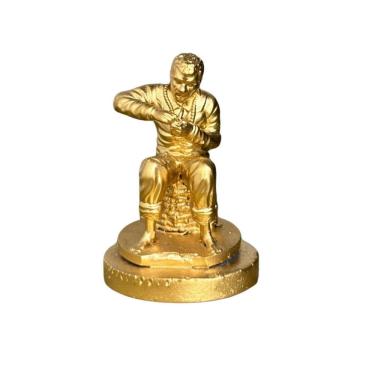 Imagem de Miniatura Religiosa Orixás E Guias Em Resina 3D Dourada 5 Cm