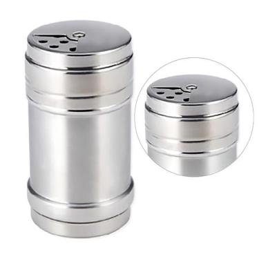 Imagem de Saleiro De Mesa Elegante Em Inox 4 Posições De Saída Kit C/2 - western