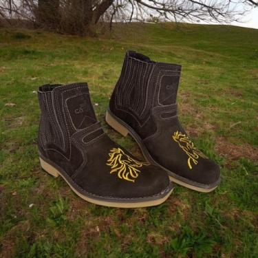 Imagem de Botina Cavalgada de Couro Legitimo Artesanal Unissex - Leather.Art, Ca