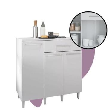 Imagem de Armário Balcão Gabinete Multiuso Com Tampo Sala Lavanderia Organizador