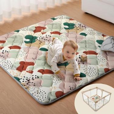 Imagem de Baby Play Mat Blissful Diary, espuma de 120 x 120 cm de espessura