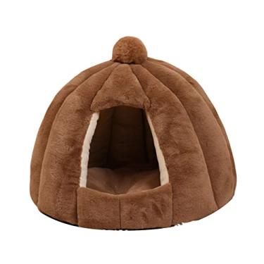 Imagem de Casas De Cães, Cabanas De Tenda Fechadas De Cães, Cachorro Caverna Do Canil Profundo Do Sono Profundo Cão Redondo Canil Kennel Semi-gato Canil Pequeno Coelho De Coelho Outono E Inverno