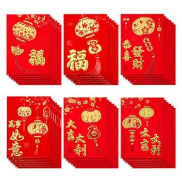 Imagem de LUTER - 36 Envelopes Chineses de Ano Novo, 3.1x4.5 polegadas, Dobradiça Aba, Papel, Contém 36 Unidades
