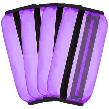 Imagem de Conjunto de 4 botas de perna de cavalo, envoltórios de nylon com tiras elásticas, ajuste ventilado e confortável, design protetor transparente para uso a longo prazo