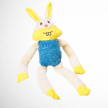 Imagem de Coelho de Pelúcia Bichinho para Cães Pet Brinquedo Mordedor com Apito Som