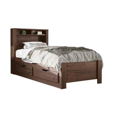 Imagem de Cama Solteiro Invicta C/ 2 Gavetas Ébano - Santos Andirá