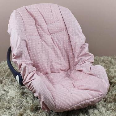 Imagem de Capa de Bebê Conforto 100% Algodão - Poá Ferrugem