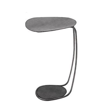 Imagem de Mesa de centro pequena em forma de C, mesas laterais móveis minimalistas, sala de estar, criativa, metal, simples, mesa lateral para sofá, bandeja de TV