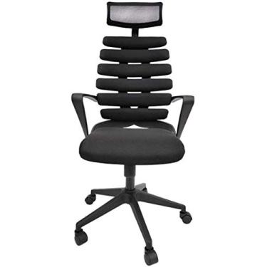 Imagem de Poltrona giratória cadeira de escritório apoio de braço ajustável apoio lombar encosto de cabeça cadeira de mesa ergonômica cadeira de computador cadeira de malha com encosto alto