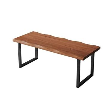 Imagem de ZDJZMGZ Mesa de computador, mesa de escritório em casa, mesa de madeira maciça, mesa de escritório moderna simples, mesa de escrita, mesa grande esportiva E, mesa longa (120 * 70 * 75 cm)