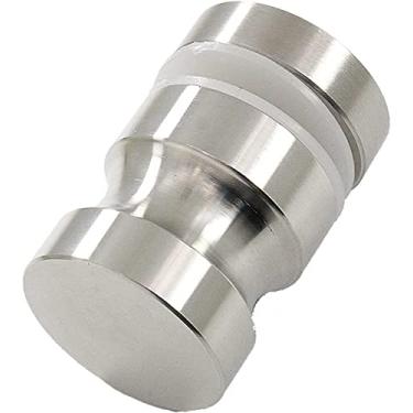 Imagem de Maçaneta de porta de chuveiro, conjunto de 2 maçanetas de vidro, acabamento totalmente polido, puxador de pressão | Maçaneta de porta de chuveiro de aço inoxidável | Acessórios de ferragens para