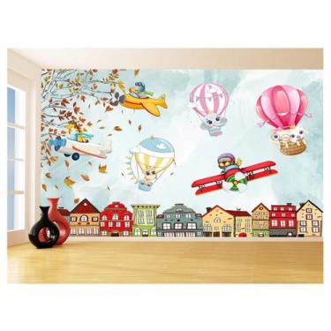 Imagem de Papel De Parede 3D Infantil Bichinos Floresta 3,5M Azs365 - Você Decor