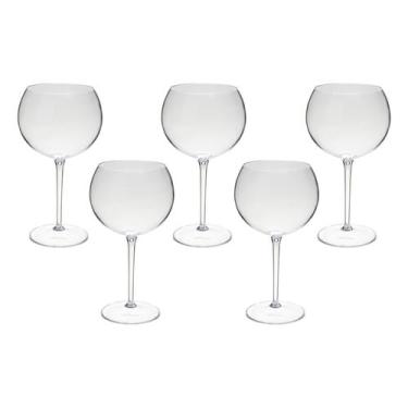 Imagem de Taça De Gin 600ml Kit 5pçs Acrílico Alto Padrão Premium - NEOPLAS, TRA