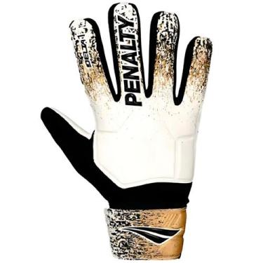 Imagem de Luva Goleiro Infantil Penalty Delta 1, Branco, Dourado, G