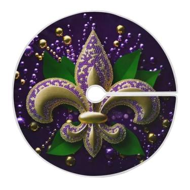 Imagem de Blueangle Saia de árvore de carnaval de 90 cm saia de poliéster macio para decoração de carnaval (255)