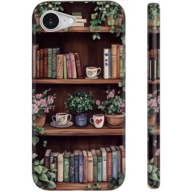 Imagem de DEENAKIN Capa fofa para iPhone 16e - compatível com carregamento sem fio - silicone macio de camada dupla + capa dura - design elegante de flores silvestres - capa de telefone chique para mulheres