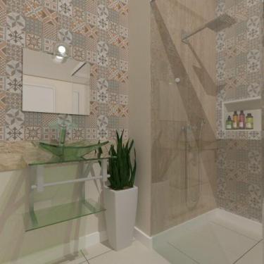 Imagem de Combo 2 x 1 Gabinete de Vidro 45cm para Banheiro Cuba Quadrada - Escóc