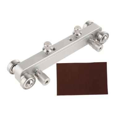 Imagem de menolana Lixadeira de cavalete e pestana para guitarra, ferramenta de luthier para reparo e manutenção, com lixa para lixamento de guitarras acústicas, Prata