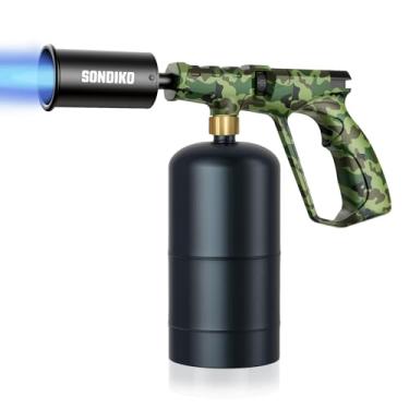 Imagem de Sondiko Cabeça de tocha de propano, tocha de cozinha potente para cozinhar, churrasco, sous vide e bife, maçarico ajustável - iniciador de carvão de fogueira perfeito (tanque de propano não incluído)
