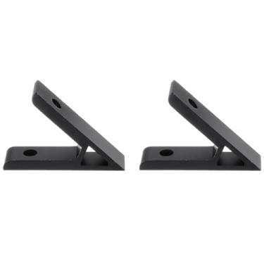 Imagem de 2 peças de suportes de canto de alumínio de 45°, conectores pretos de junta de perfil de extrusão da série 2020, suportes de 5 x 0,55 cm para construção de moldura